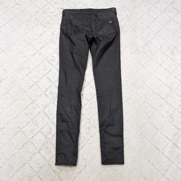 Rag & Bone Jeans Women's 27 Black Leggings Shoreditch Sleek Low-Rise 30” - Picture 9 of 10